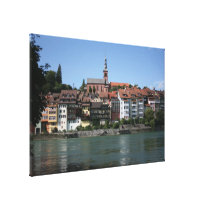 Laufenburg, Switzerland, view towards Germany Gallery Wrap Canvas