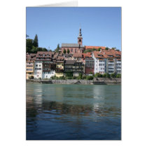 Laufenburg, Switzerland, view towards Germany Card