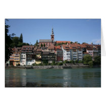 Laufenburg, Switzerland, view towards Germany Greeting Card