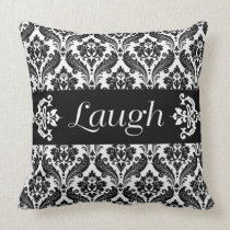 Laugh Damask Pillow pillows