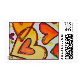 Laugh Hearts Postage stamp