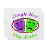 Laugh Now Cry Later Masks Custom Invite