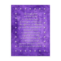 Laugh often, love much… postcard