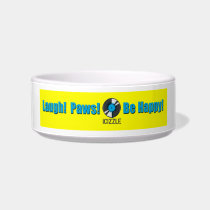 Laugh! Paws! Be Happy! ICIZZLE Dog Bowl pet bowls