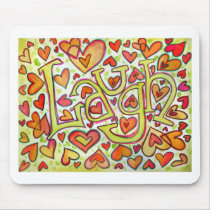 Laugh Word Art Mousepad