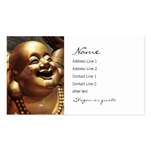 Laughing Buddha Business Card (front side)