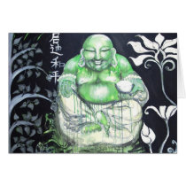 Laughing Buddha of Peace & Enlightenment Card cards