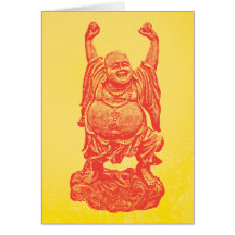 Laughing Buddha (red) Card