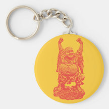 Laughing Buddha (red) Keychains
