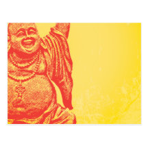 Laughing Buddha (red) Post Card