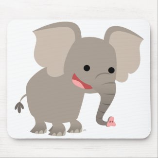 Laughing Cartoon Elephant Mousepad mousepad