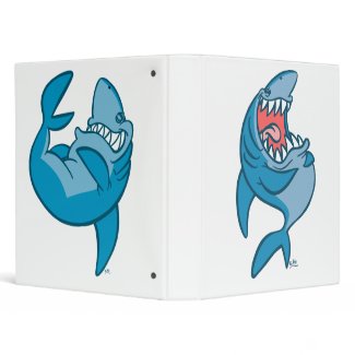 Laughing Cartoon Sharks Binder binder