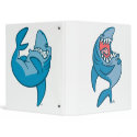 Laughing Cartoon Sharks Binder