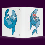 Laughing Cartoon Sharks Binder