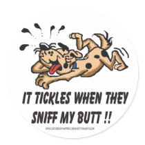 Laughing Dog 1 stickers by Ghosttown_Gifts Laughing Dog 1 stickers