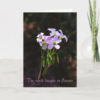 Laughing Earth Floral Earth Day Greeting Card