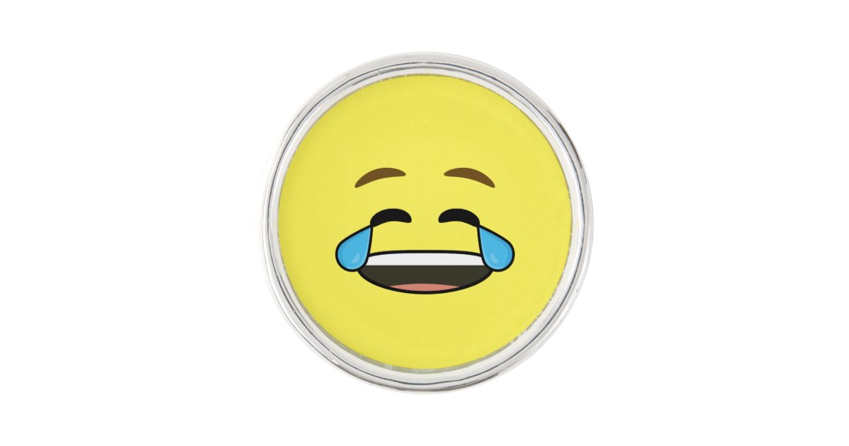 Laughing Emoji Lapel Pin | Zazzle