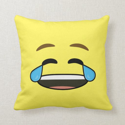 Laughing Emoji Throw Pillow Zazzle