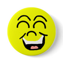 Laughing face Smiley Button by Rajee1 Laughing face Smiley Button