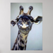 Laughing Giraffe Print