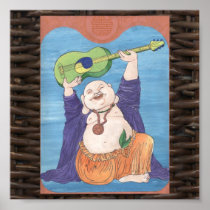 Laughing Guitar God Print