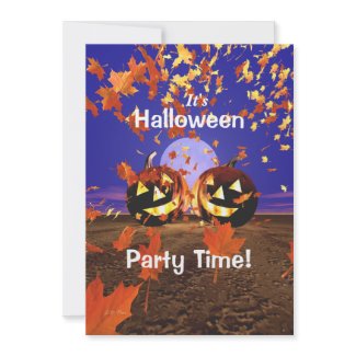 Laughing Halloween Party Pumpkins invitation