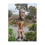 Laughing Hawaiian Ki'i Sculpture Postcard