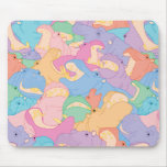 Laughing Hippos - pastel Mousepad