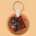 Laughing Horse Expressions Keychain