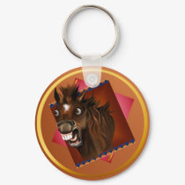 Laughing Horse Expressions Keychain