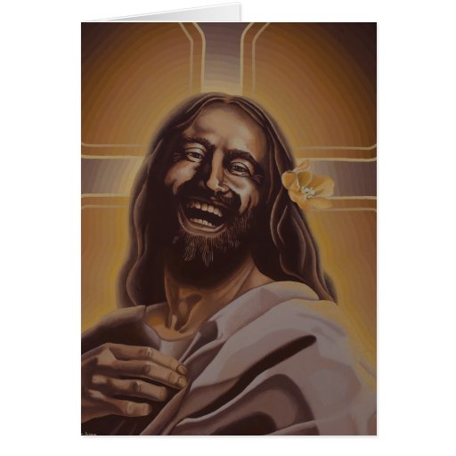 Laughing Jesus Card | Zazzle