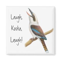 Laughing Kookaburra Square Magnet