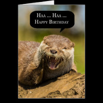 laughing otter birthday greeting card funny cards