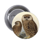Laughing Owl Vintage Illustration Pin