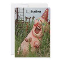 Laughing Pig Personalized Invitation