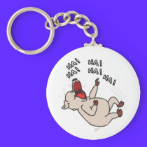 LAUGHING PIG KEY CHAIN - Stop the Thyroid Madness keychains