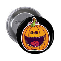 Laughing Pumpkin button