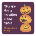 Laughing pumpkins fun cute Halloween favor tag sticker