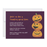 Laughing pumpkins fun cute Halloween invitation