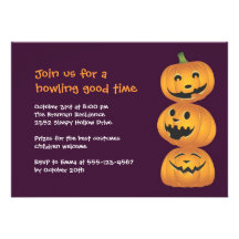 Laughing pumpkins fun cute Halloween invitation