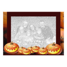 Laughing Pumpkins Photo Frame Custom Party Announcements
