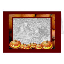 Laughing Pumpkins Photo Frame Template Card