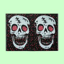 Laughing Red Glitter Eye Skull powis icase