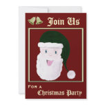 Laughing Santa Invitations (Green)