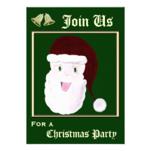 Laughing Santa Invitations (Red)