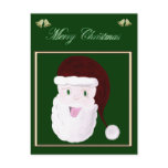 Laughing Santa Postcard (Red)