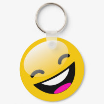 LAUGHING SMILEY FACE keychains by dgpaulart LAUGHING SMILEY FACE keychains