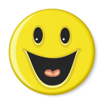 Laughing Smiley Face Fridge Magnets