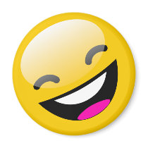 LAUGHING SMILEY FACE magnets by dgpaulart LAUGHING SMILEY FACE magnets