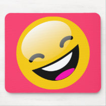 LAUGHING SMILEY FACE mousepads